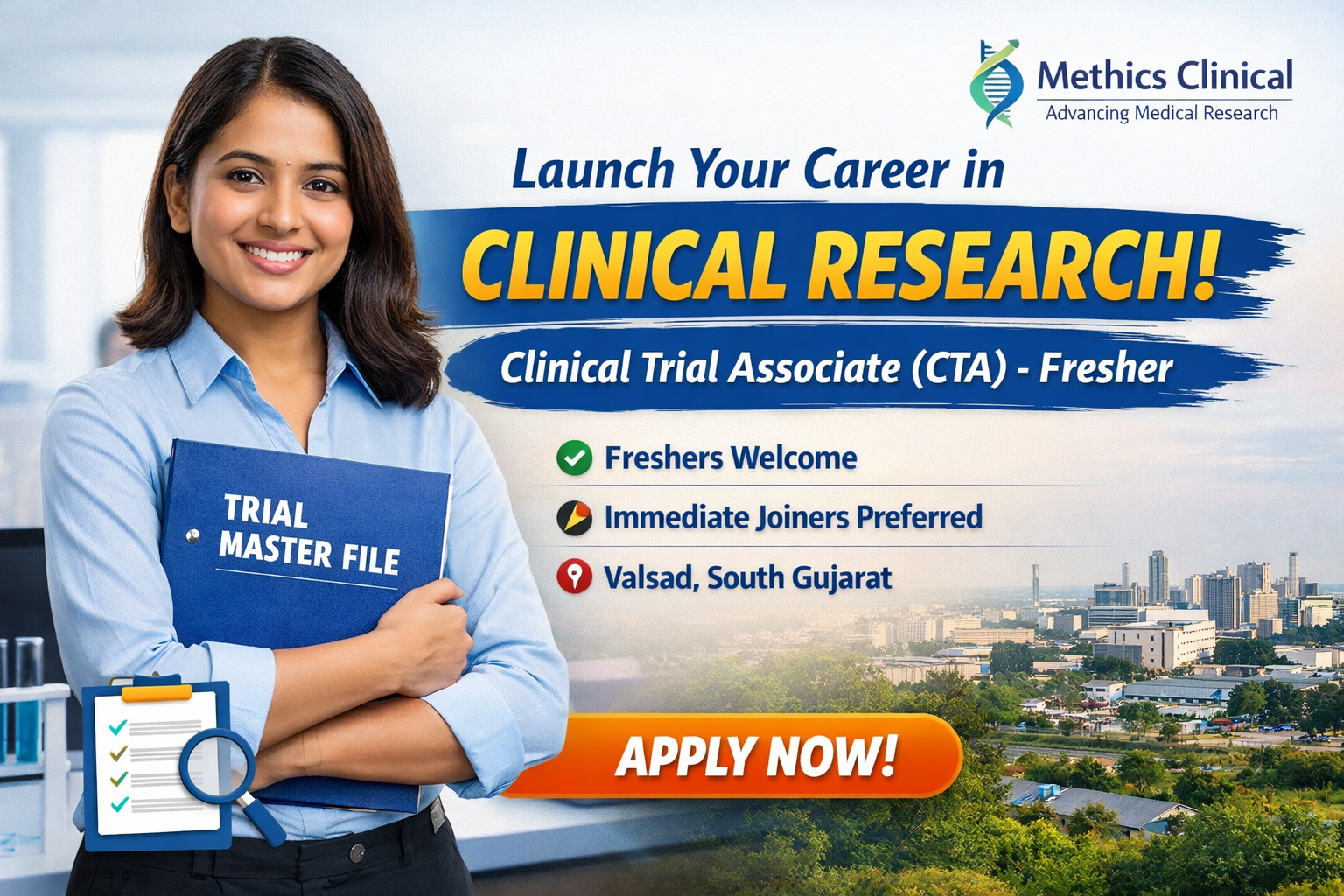 Launch Your Career in Clinical Research: Clinical Trial Associate (CTA) – Fresher