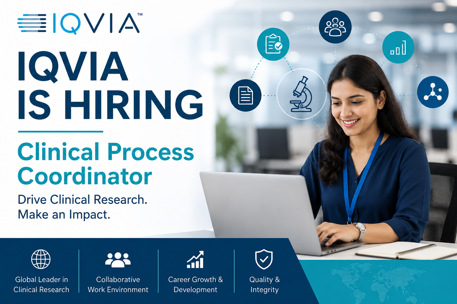 IQVIA Clinical Process Coordinator Recruitment 2026 for Life Sciences graduates in India