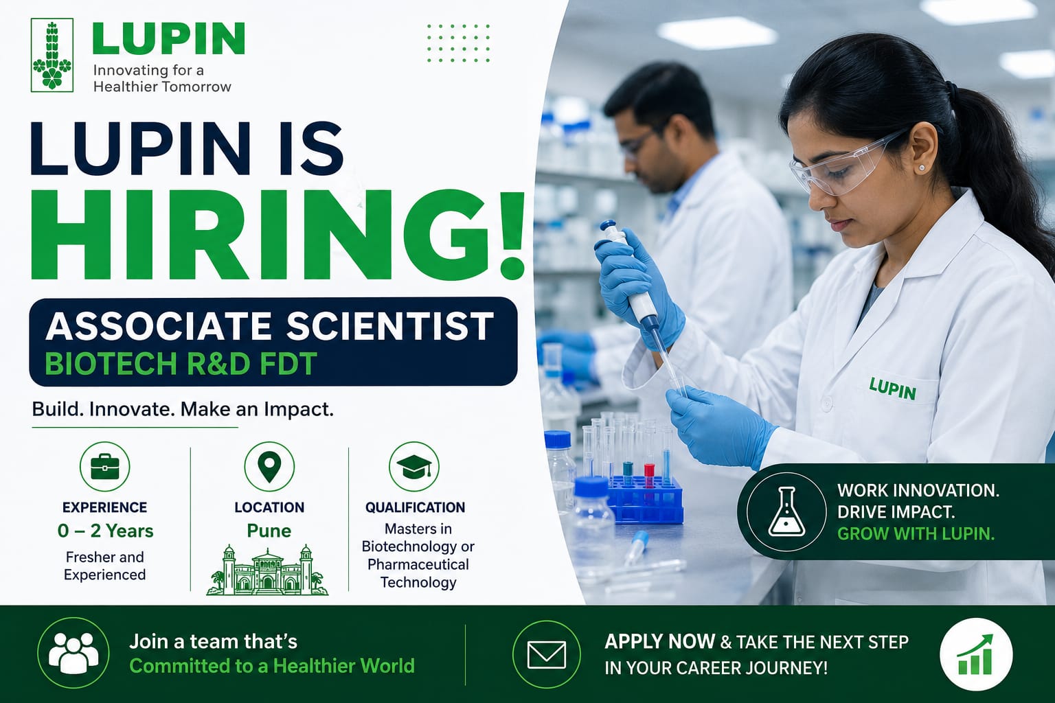 Biotechnology & Pharmaceutical Technology Jobs in Pune