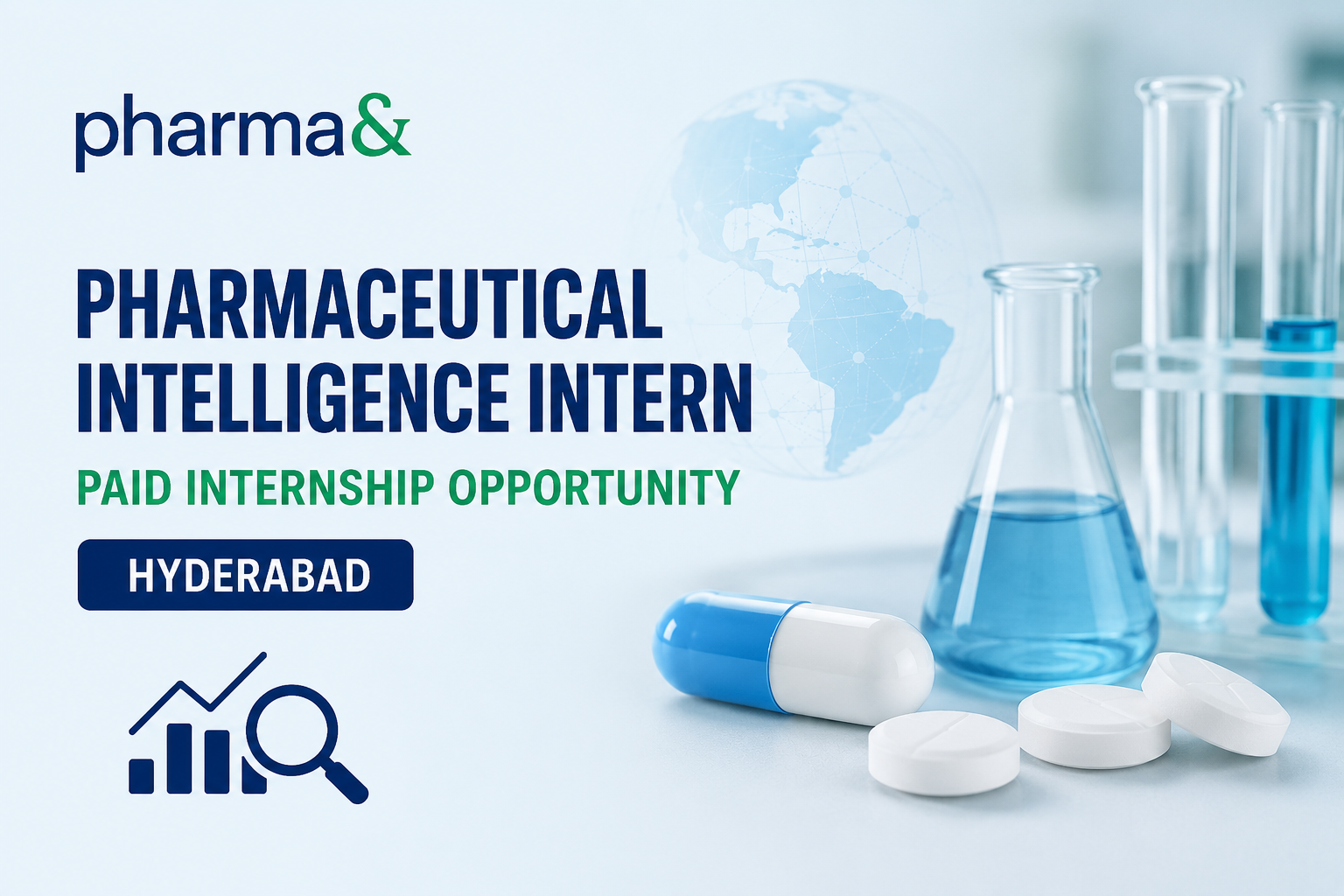 pharma& Pharmaceutical Intelligence Intern Recruitment 2026 paid internship in Hyderabad for Pharmacy and Life Sciences graduates