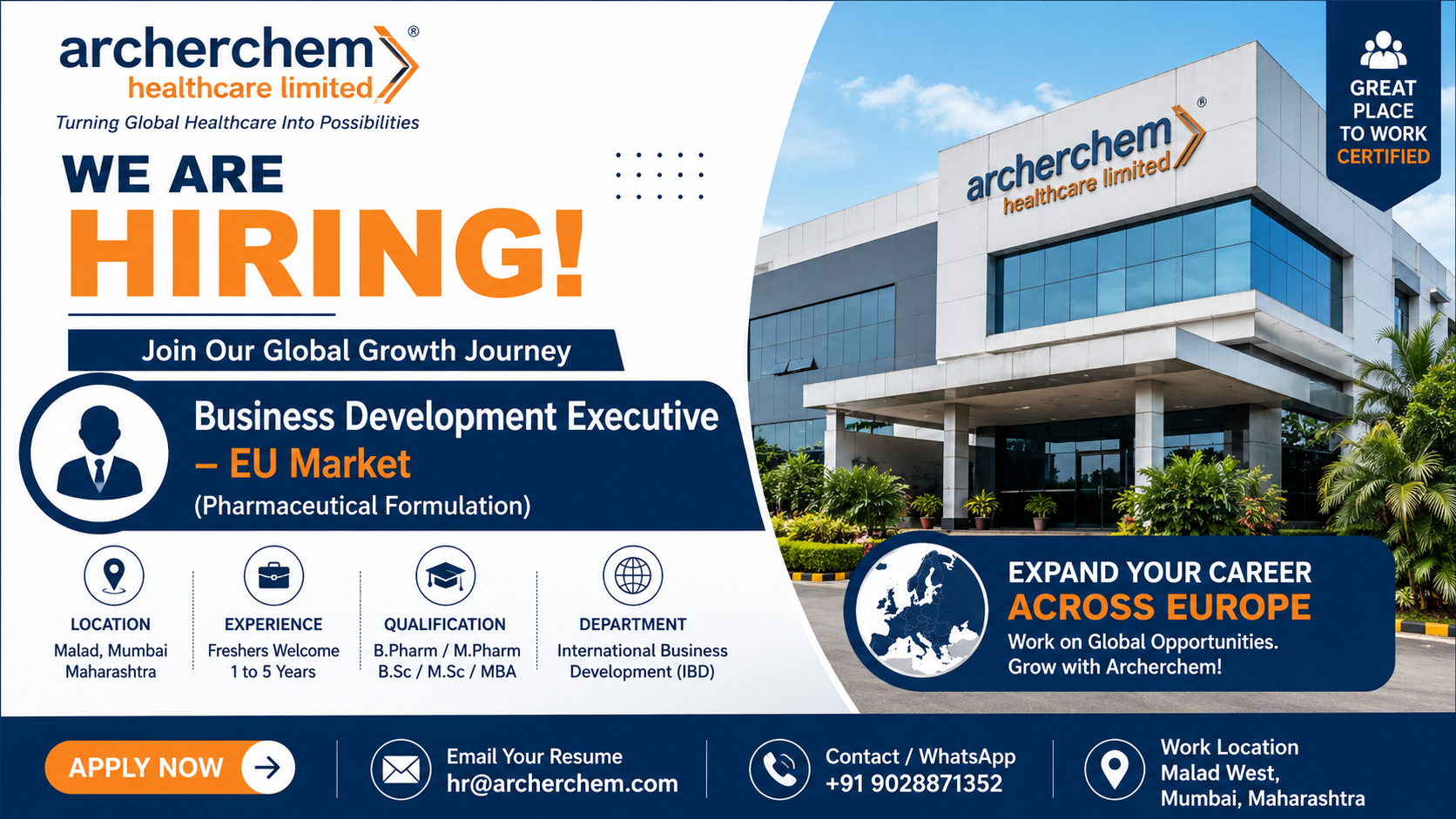 Archerchem Healthcare Hiring 2026