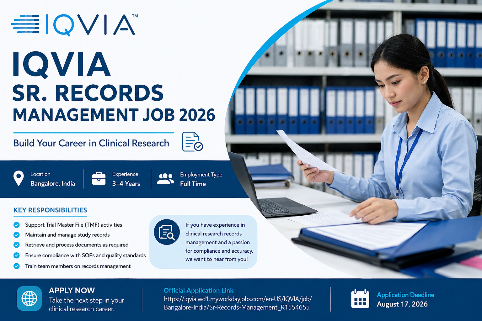 IQVIA Sr Records Management Jobs 2026